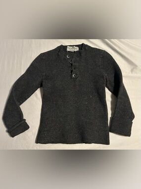Michael Kors toddlers Charcoal Crewneck Henley wool Sweater- size s